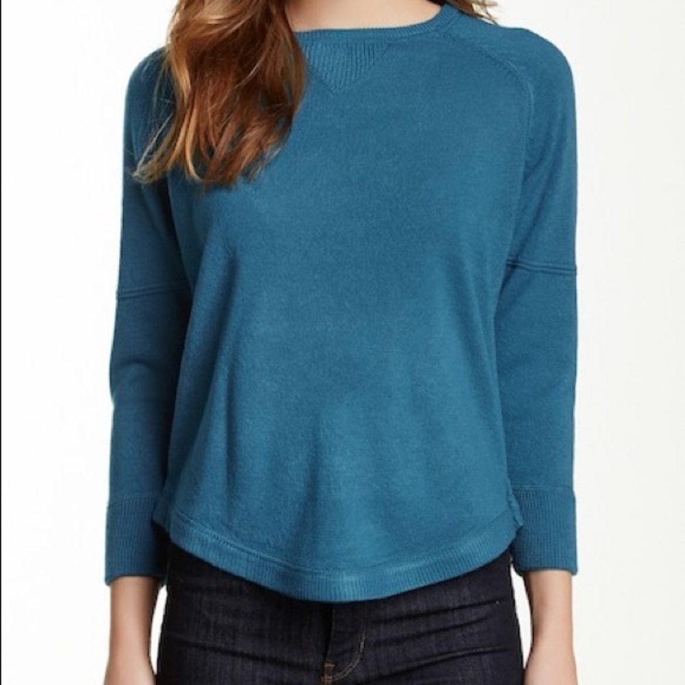 Sweet Romeo - Deep Ocean Blue Raglan Sweater - L